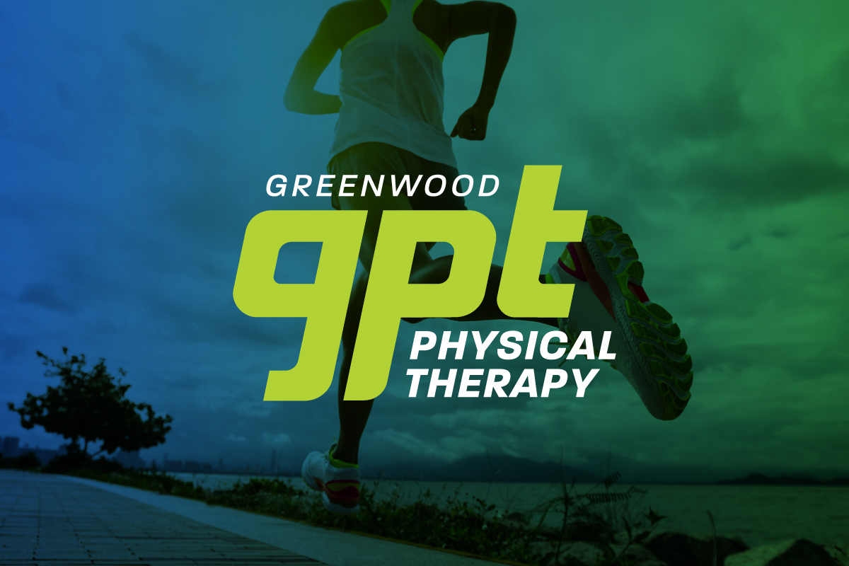 Greenwood Physical Therapy logo on image background of person running