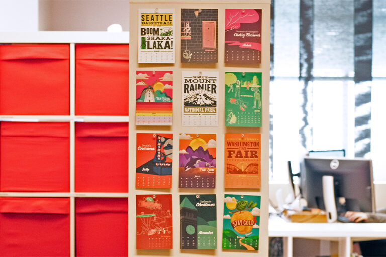 tcs calendar sheets on wall