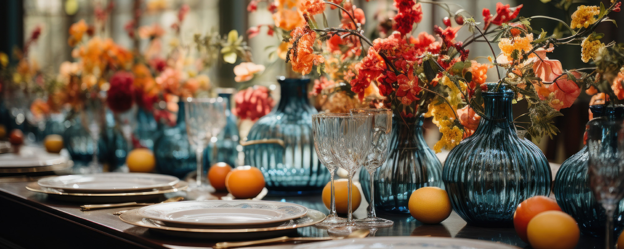 Harvest style table set-up and decor