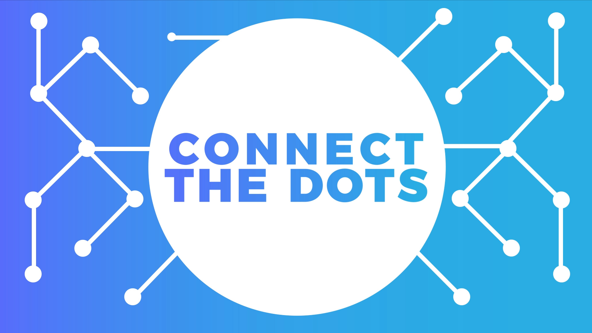 an illustrated image of gridlines and dots with text that says "Connect the Dots"