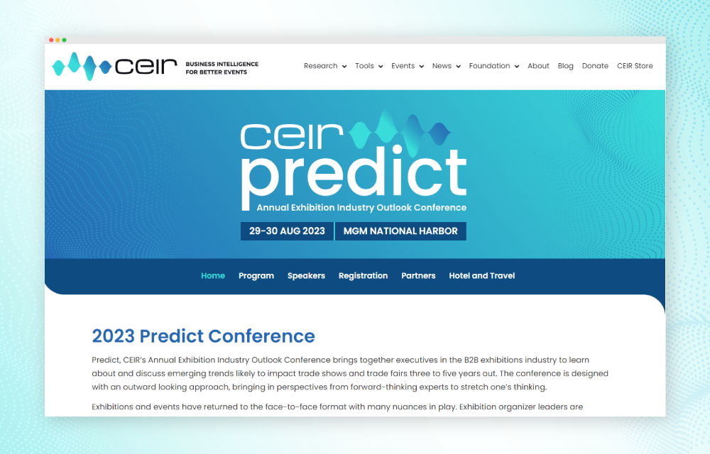 CEIR Predict website