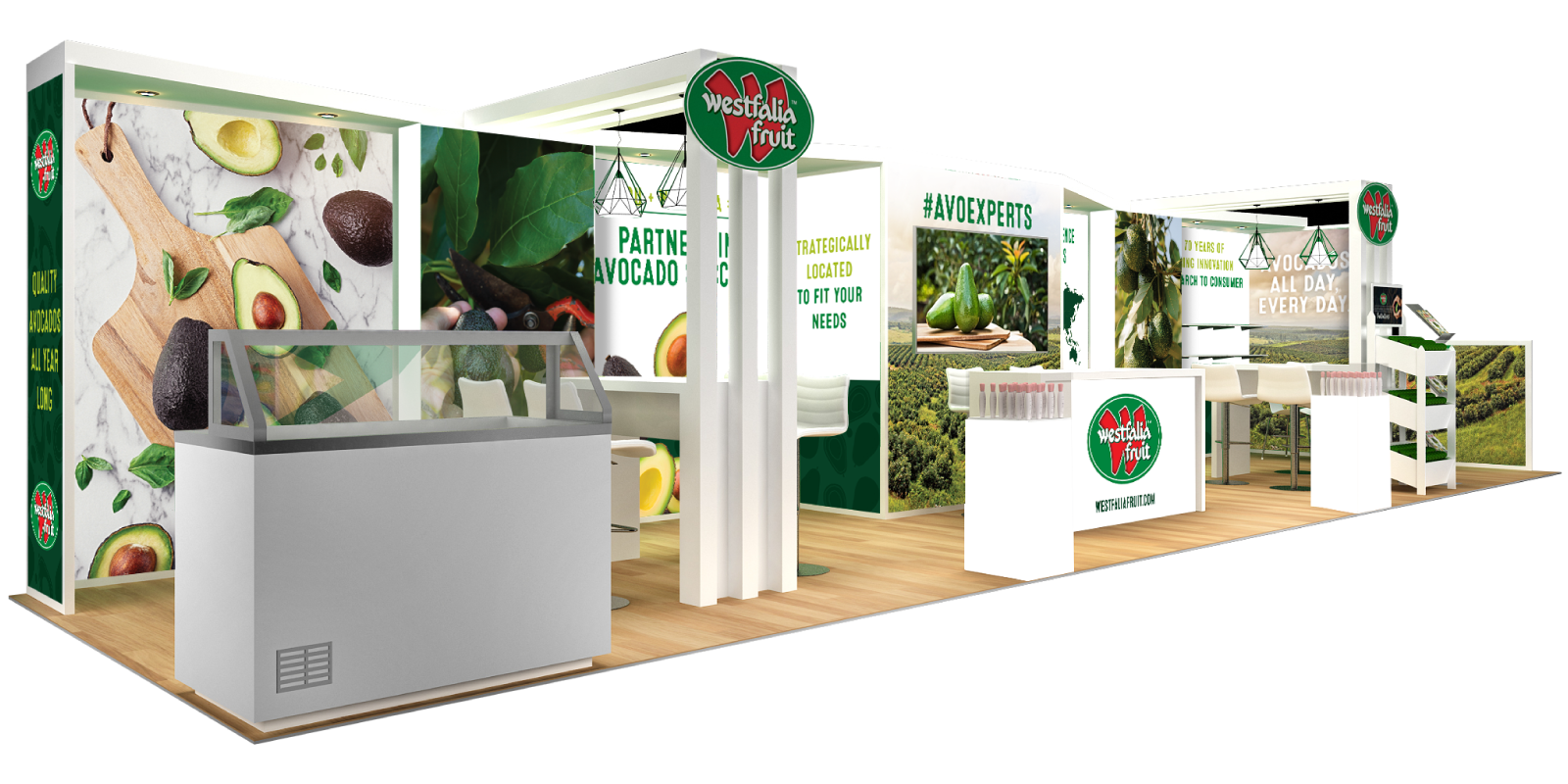 Westfalia Fruit trade show booth mockup
