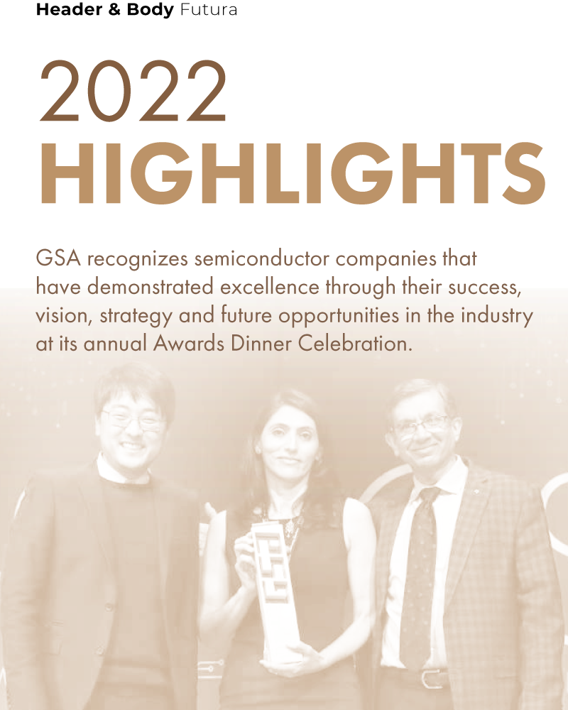 font sampling used for Awards Dinner's brand guide with a gold overlayed image of someone receiving the award