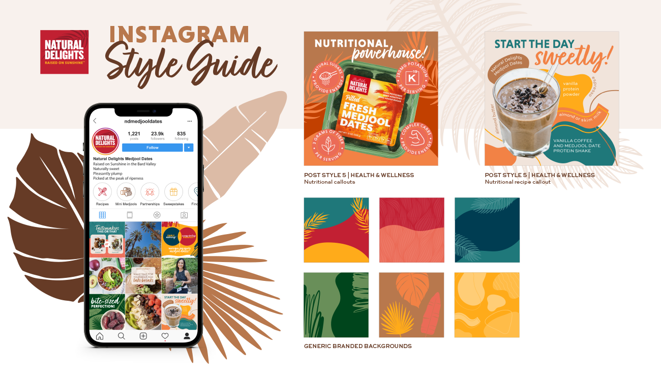 Natural Delights Instagram Style Guide example