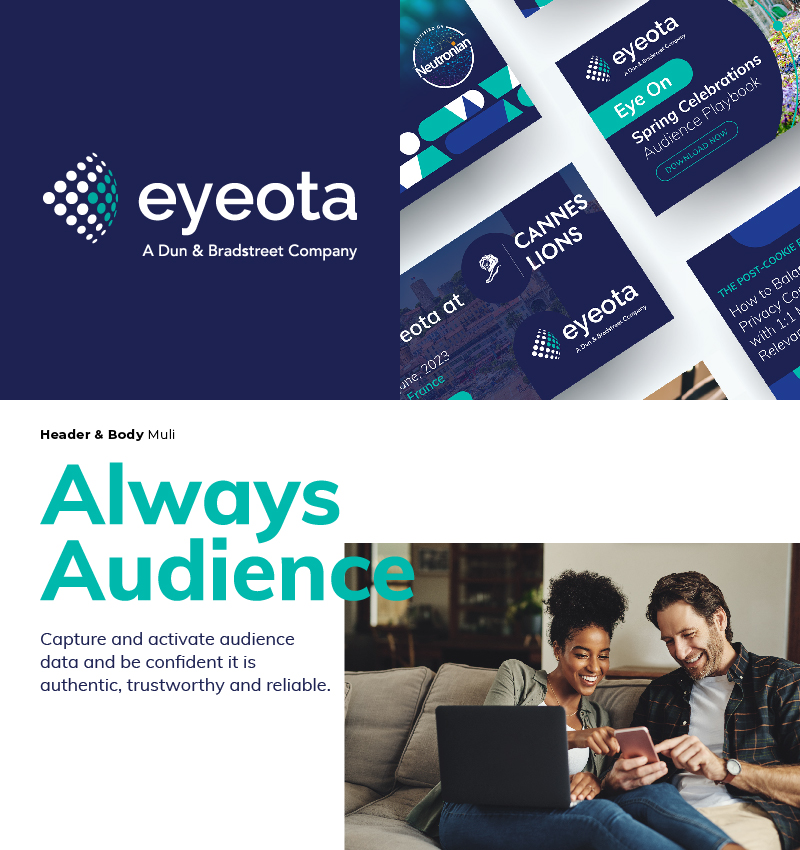 a selection of branding examples for Eyeota